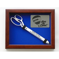 Blue Ceremonial Scissors Display Case for 15" Chrome Ceremonial Scissors